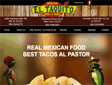 Tablet Screenshot of eltaquitomexicanrestaurant.com